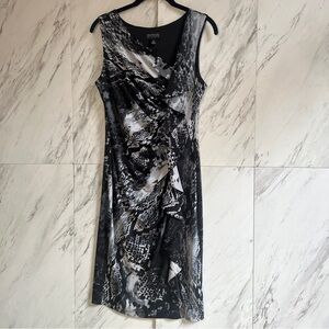Enfocus Studio Sleeveless Snake Print Ruffle Dress SZ 6